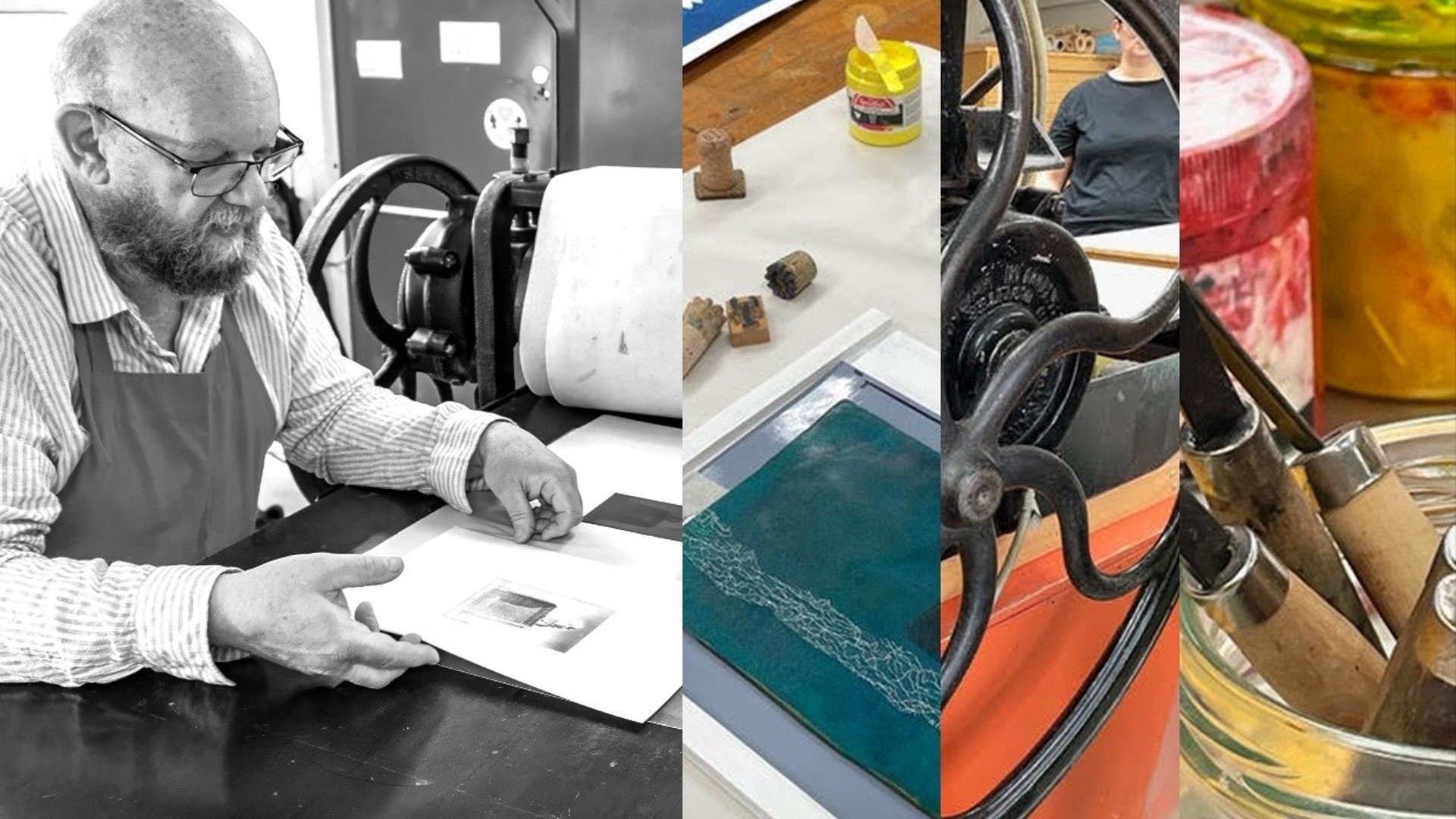 Se konstnärerna i arbete under Grafikens Dag