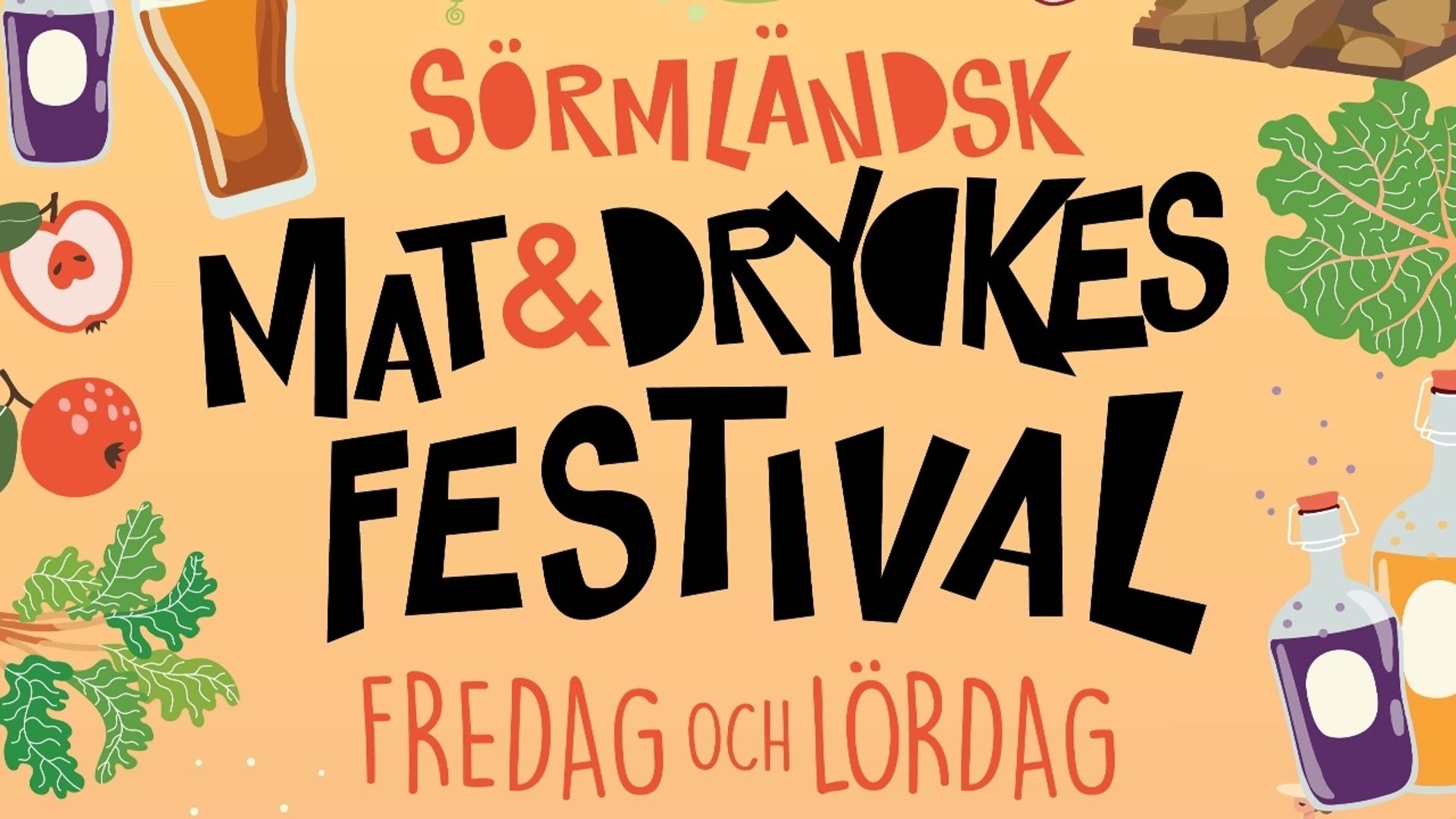 Bilder föreställer affischen för Mat och Dryckesmarknaden på Nils Oscar. 