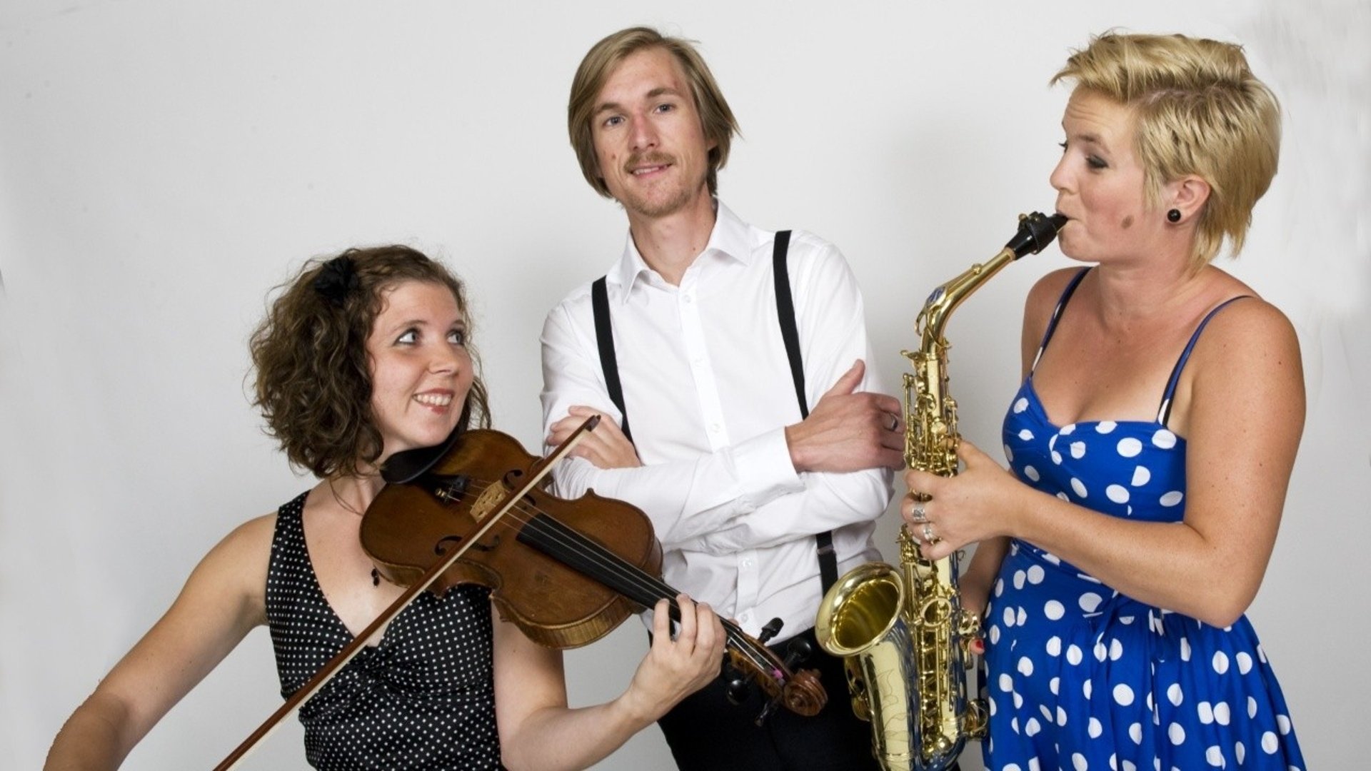 Svenska refrängtrion: Ylva Näs, Johanna Tafvelin och Tomas Nordebrink.