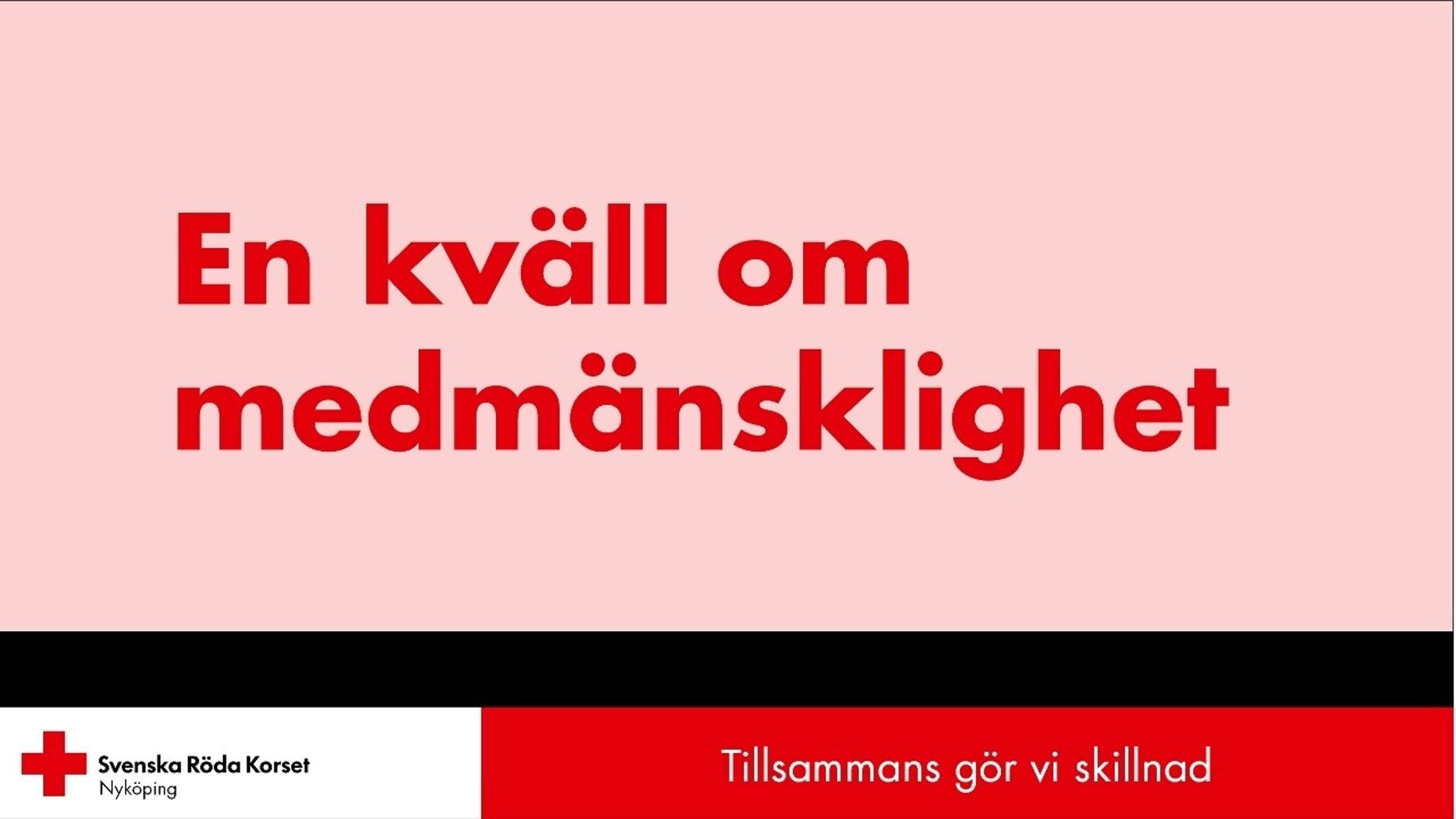 Text i bild: En kväll om medmänsklighet
