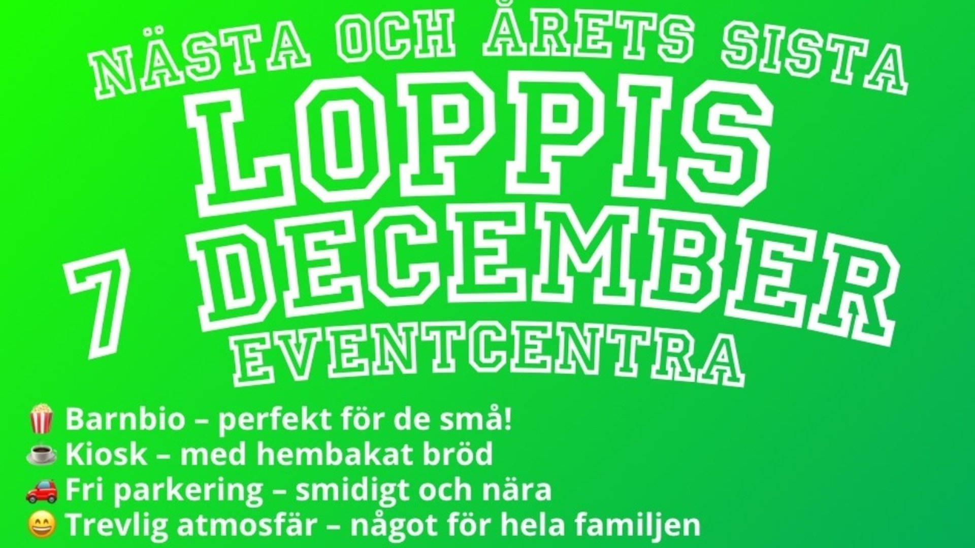 Loppis inomhus på Eventcentra!