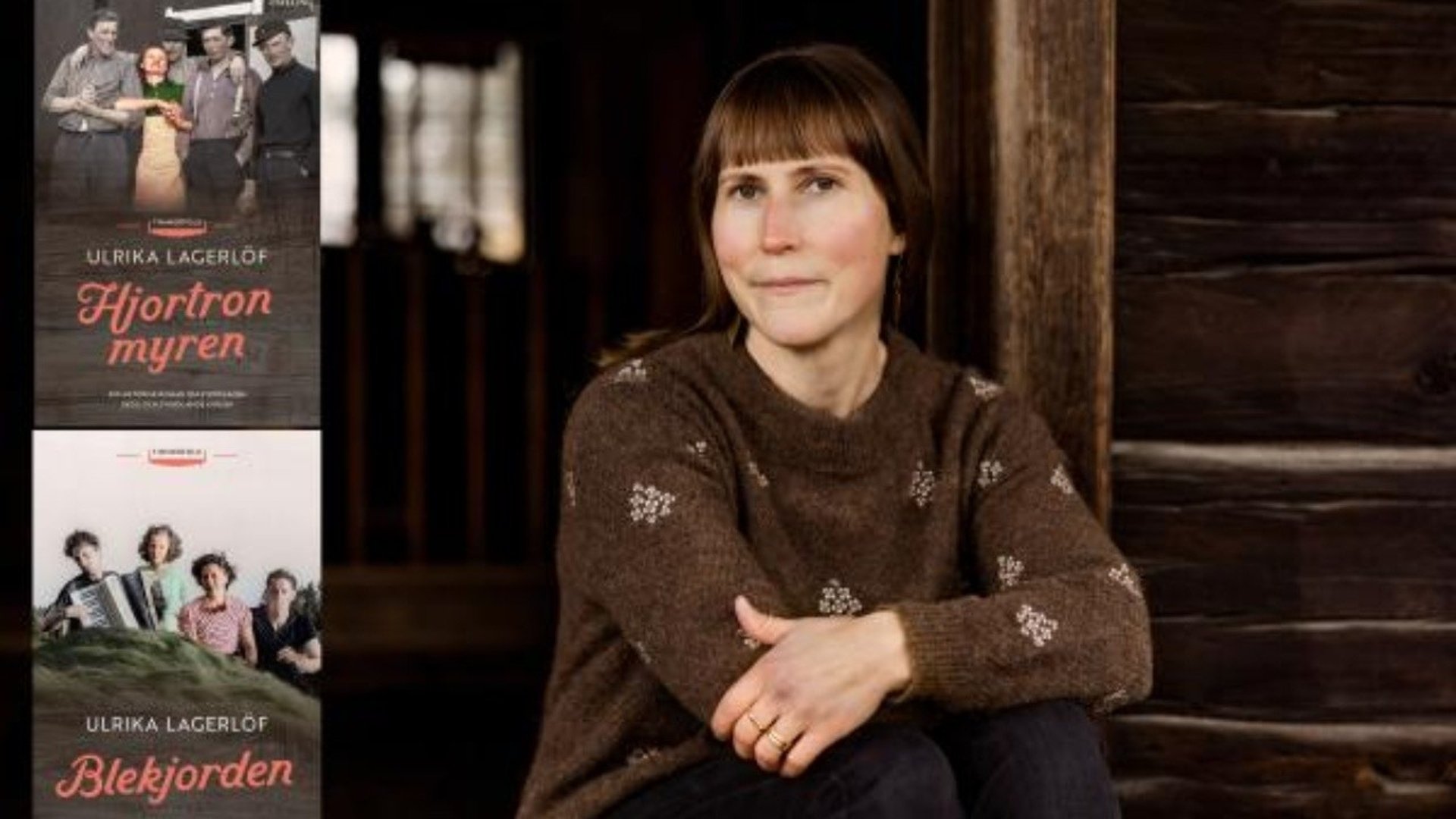 Bild på Ulrika Lagerlöf och hennes två böcker.