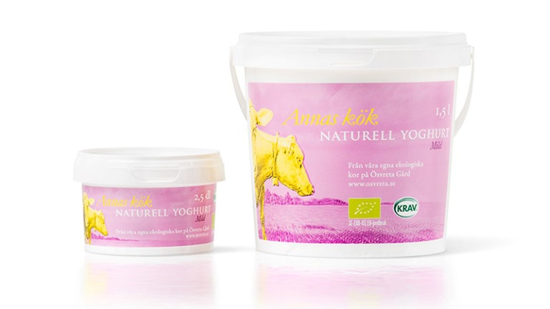 Hink med lokalproducerad yoghurt