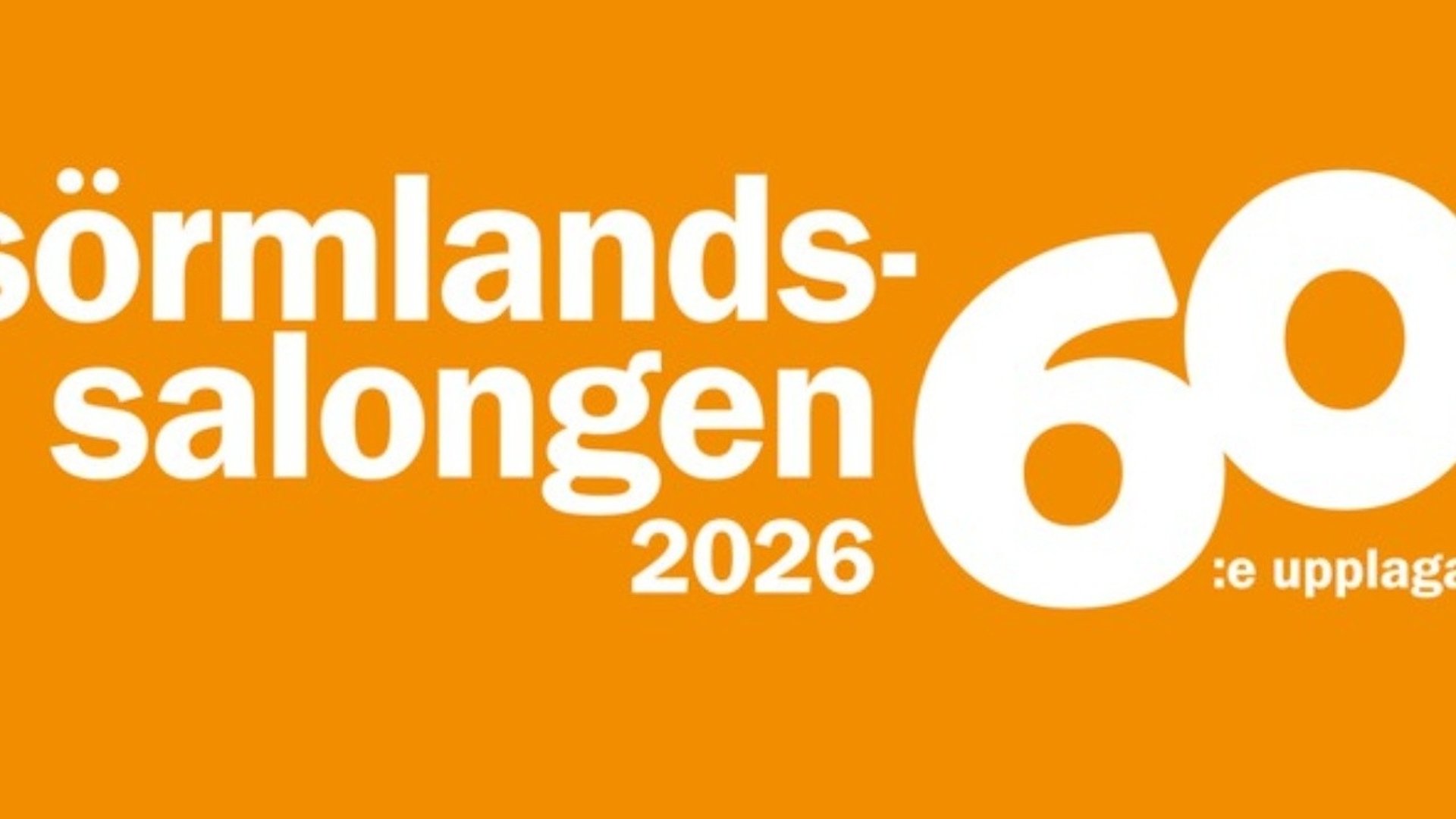 Orange skylt för Sörmlandssalongen
