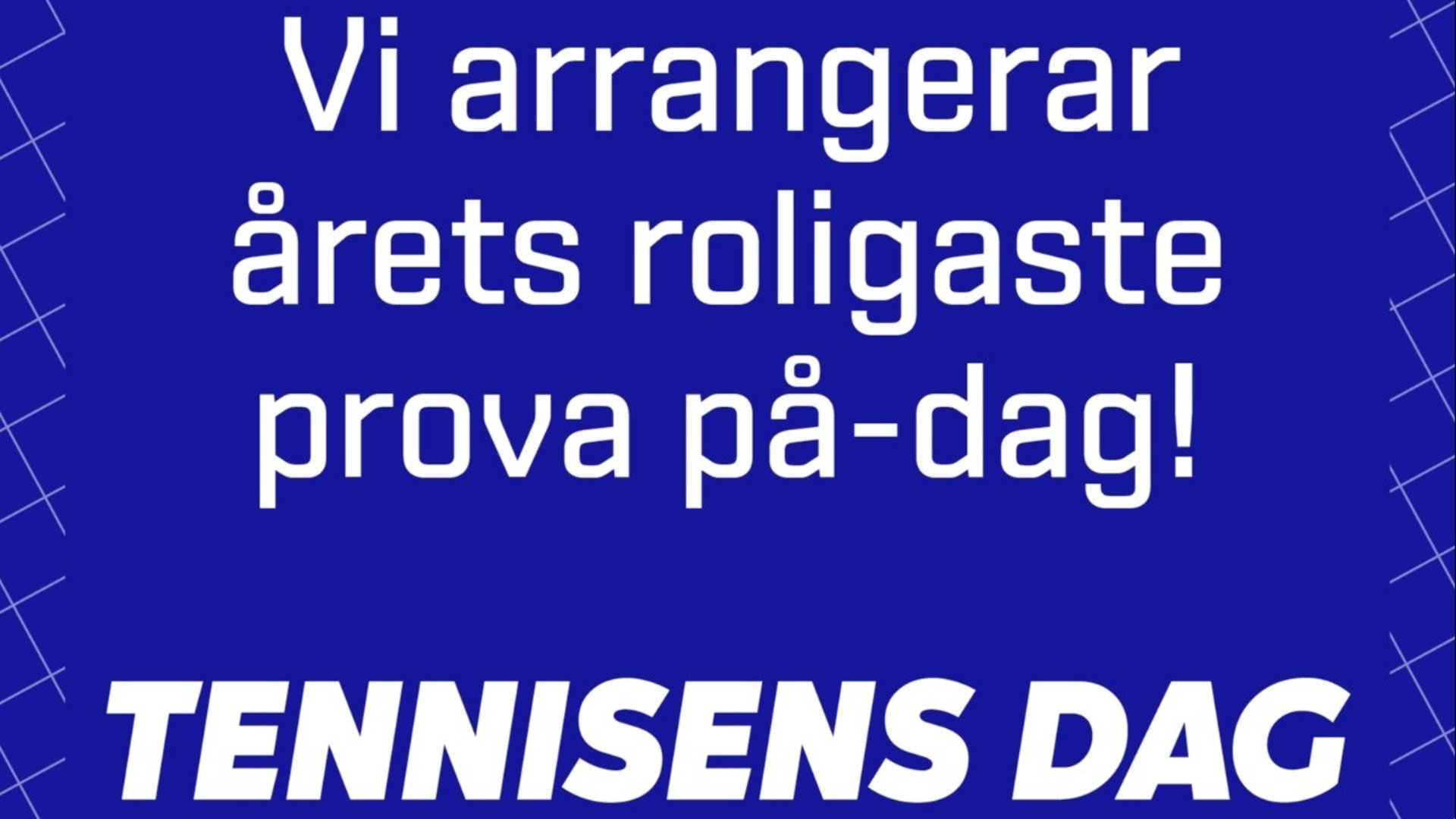 Välkomna och spela och prova på tennis. Ta med familjen, vännerna och kom ner och testa på tennis. En sport för alla och alla nivåer ung som gammal. Det ör en lära för livet