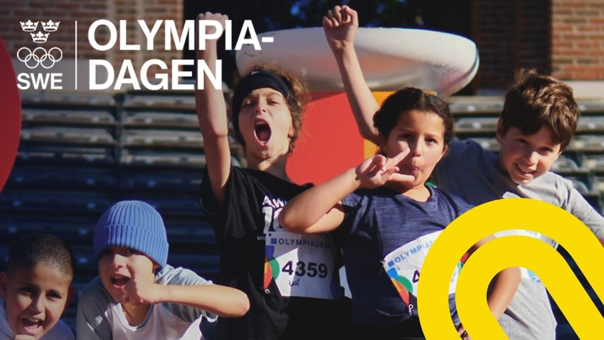 Jublande barn under olympiadagen