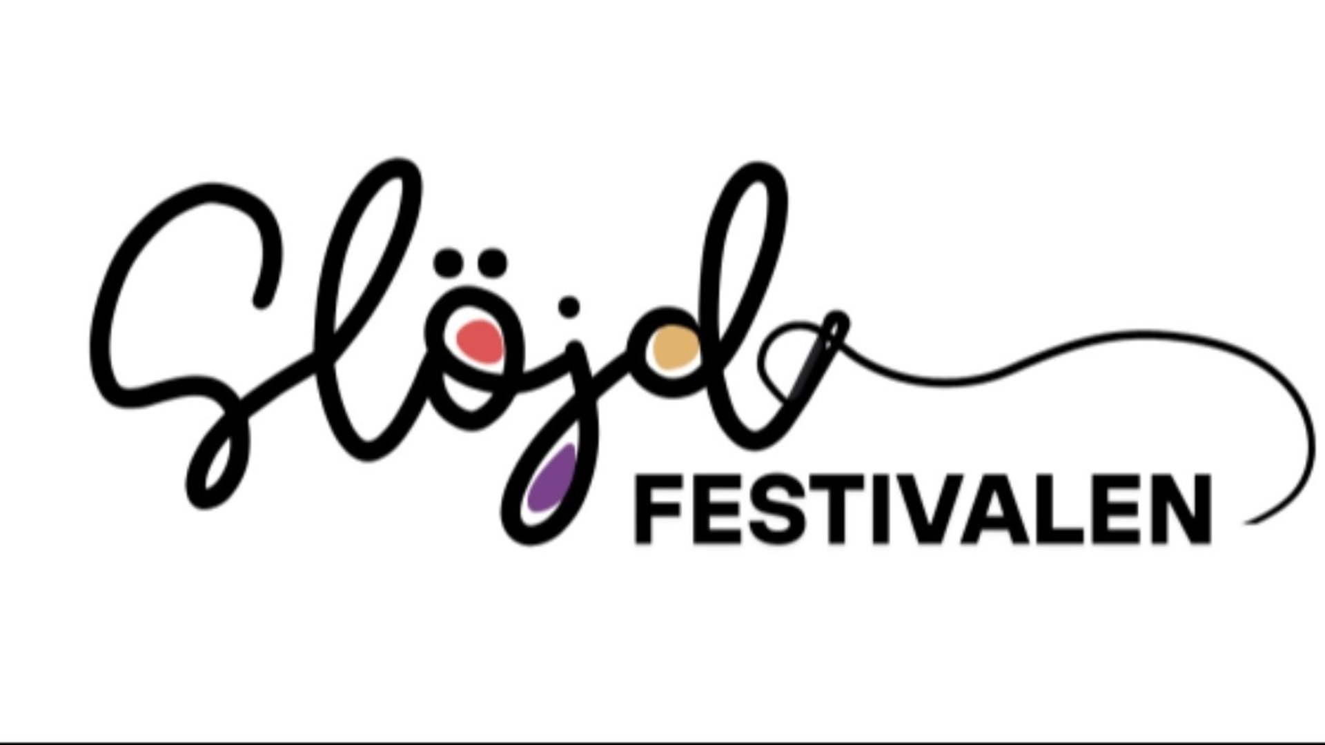 En stiliserad text som lyder Slöjdfestivalen.