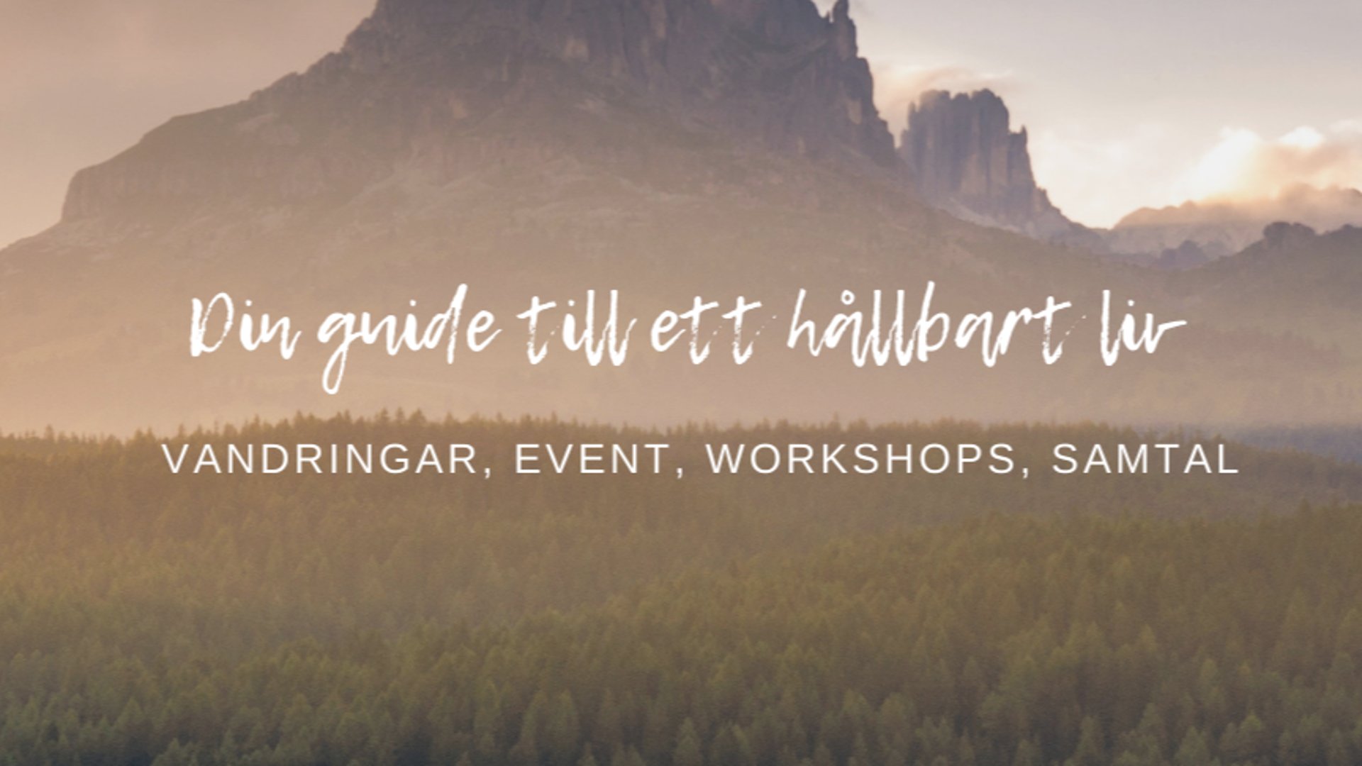 Din guide till ett hållbart liv, samtalsterapi, walk and talk och temavandringar med fokus på personlig utveckling, inre hållbarhet och välbefinnande.