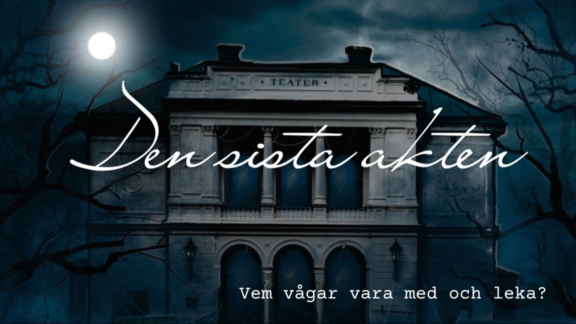 Bild på Nyköpings teater i spöktimmen