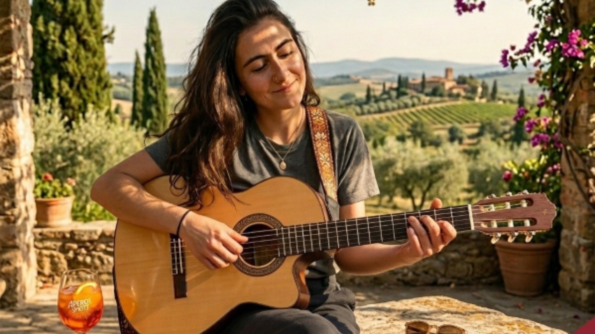 Trubaduren Annalisa från Italien redo för förgylla kvällen!