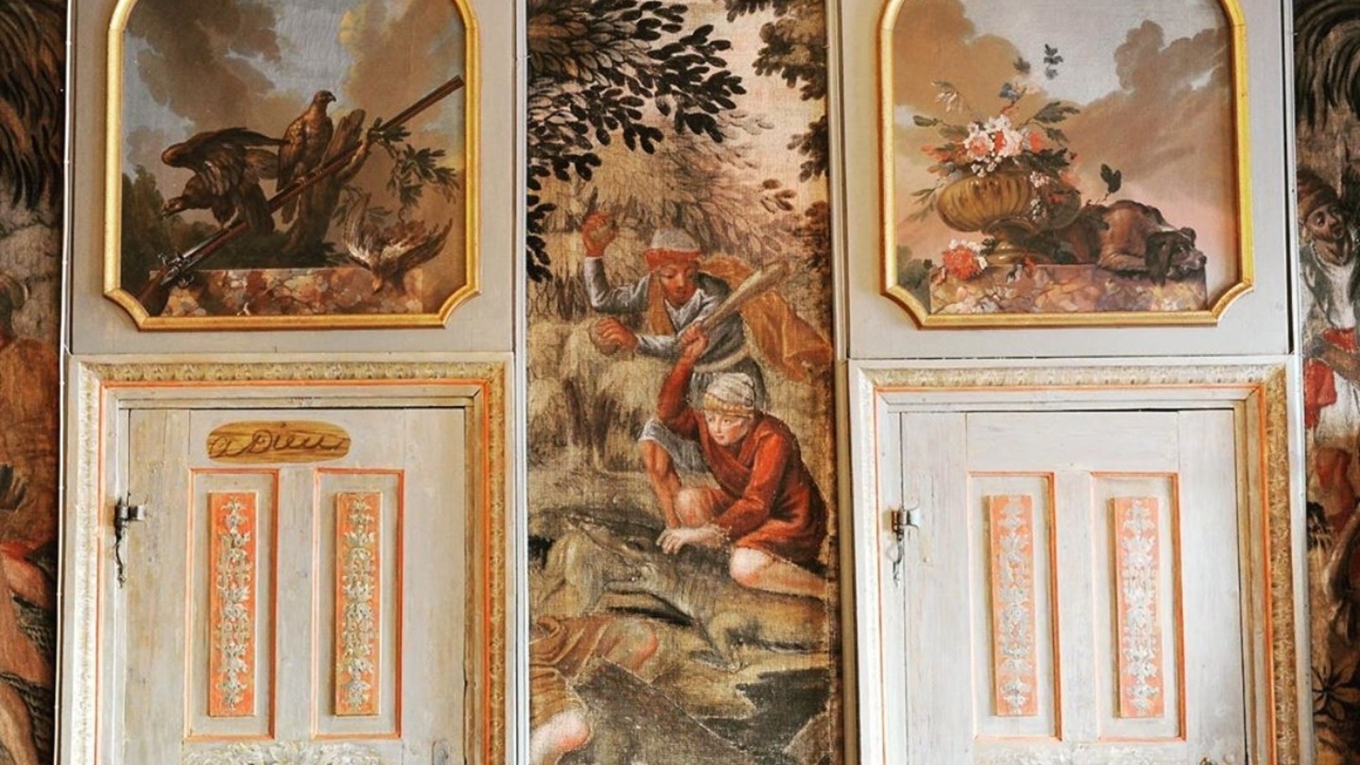 Väggmålningar på Slottet från barocktiden