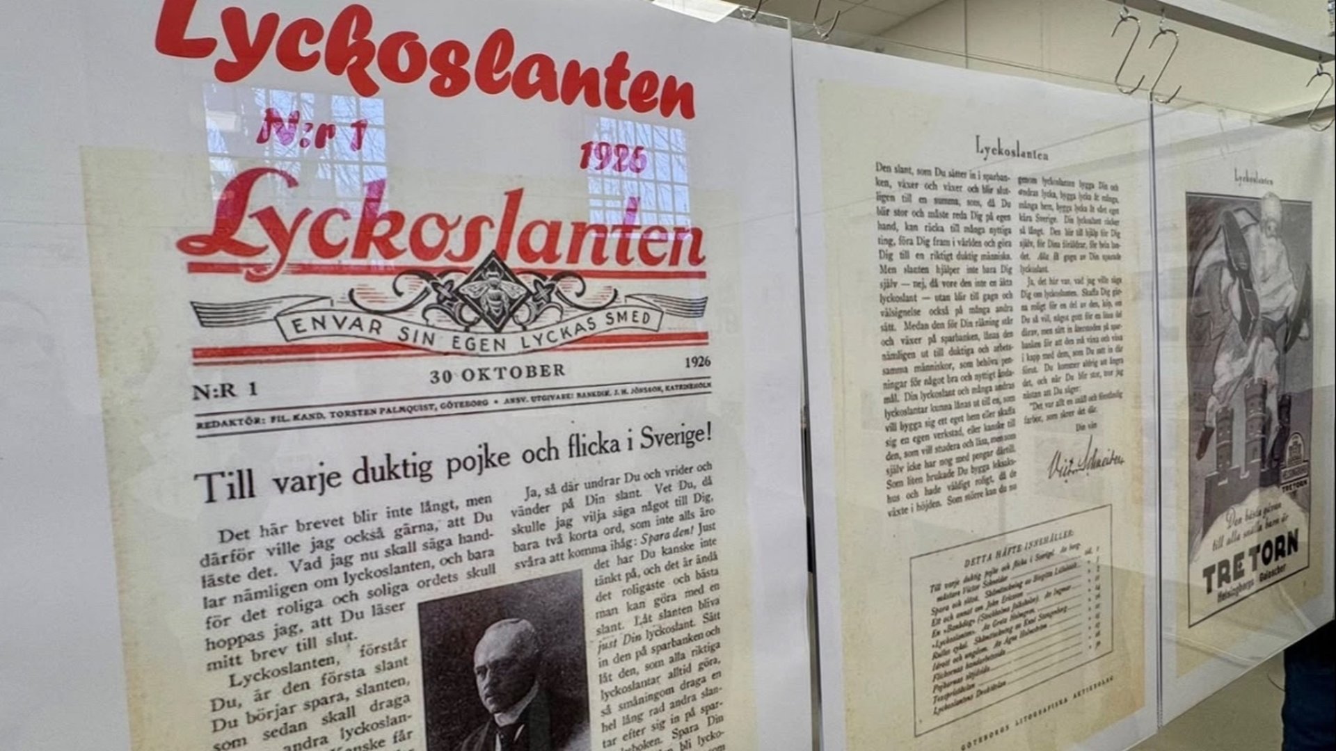Stadsvakten Nyköpings kulturarvsmuseum visar utställningen Lyckoslanten 100 år 