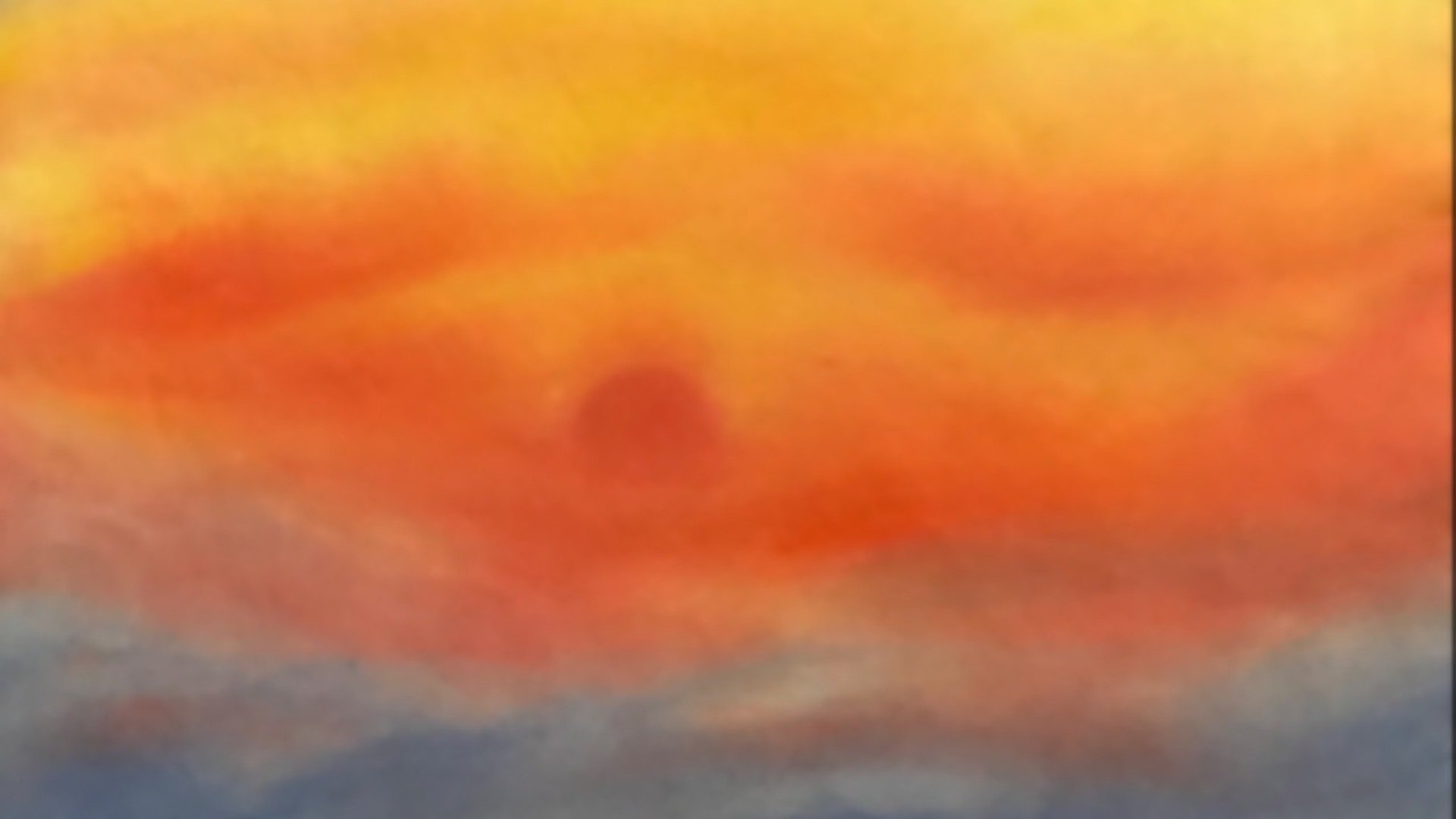 solnedgång i akvarell