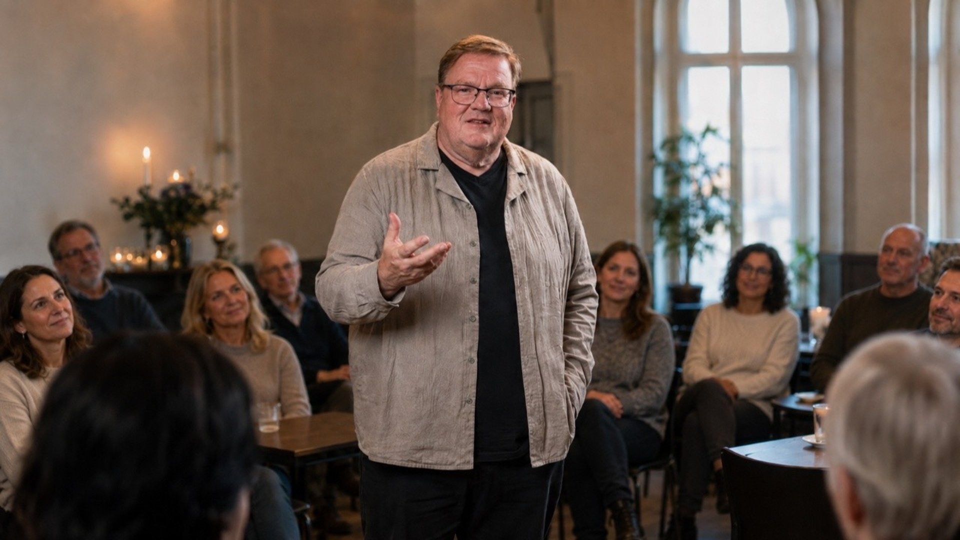 Medium Christian Toivainen under en seans
