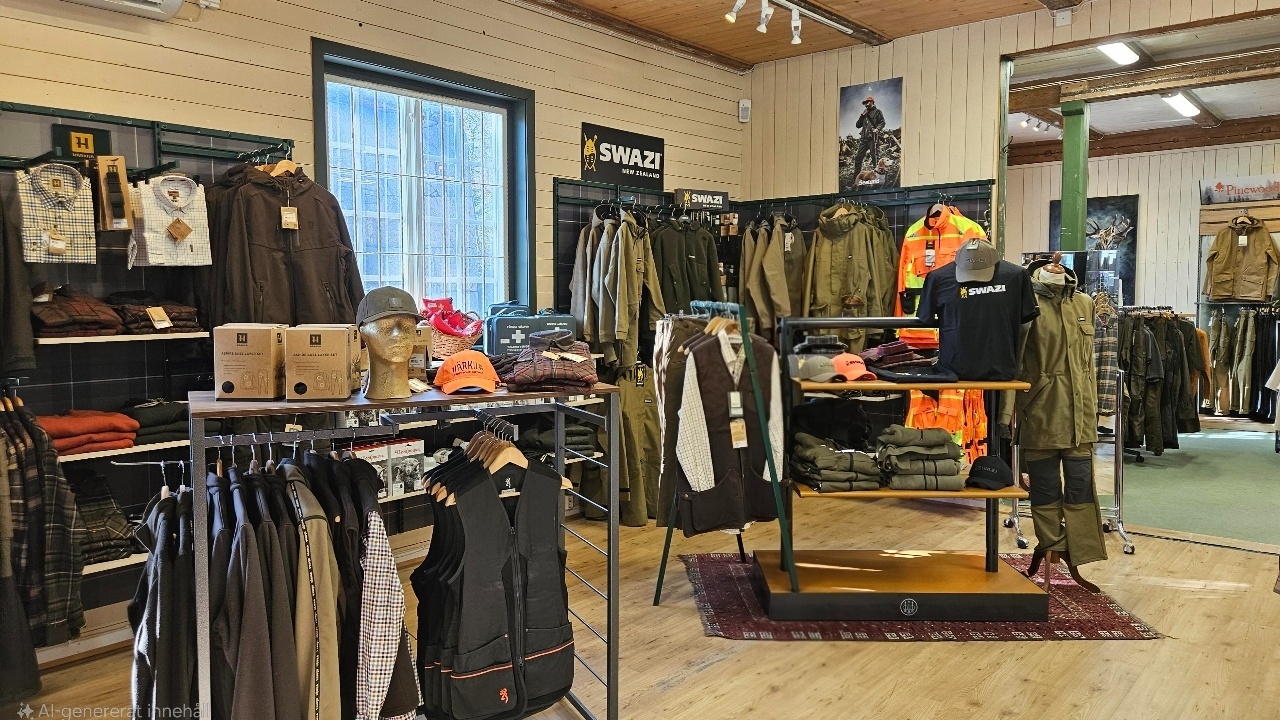 Hos oss hittar du kläder till både dam- och herr från märken som Dubarry, Pinewood, Deerhunter, Chevlier, Härkila och Swazi.