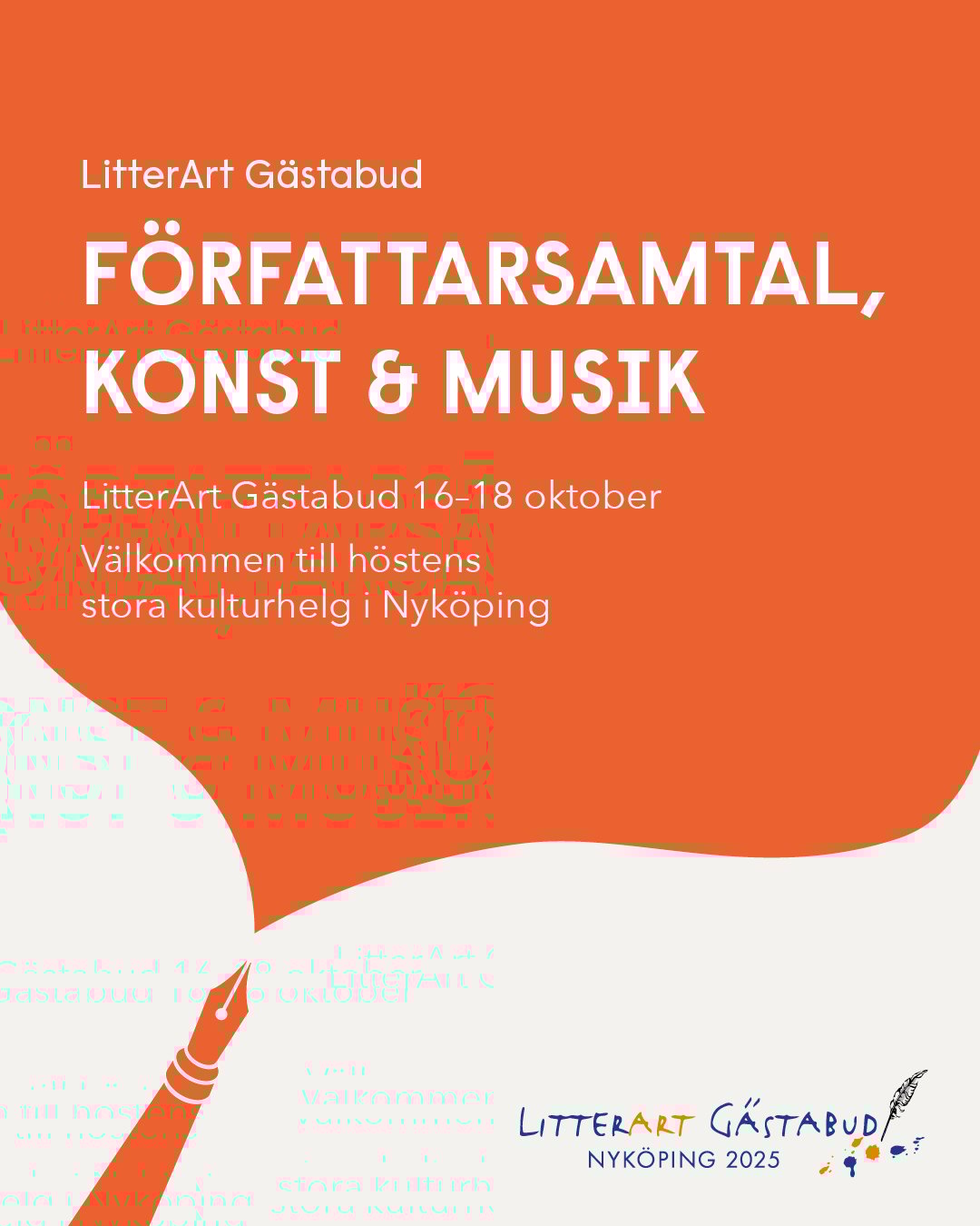 Illsutrationsbild för Litterart Gästabud • 16–18 oktober 2025